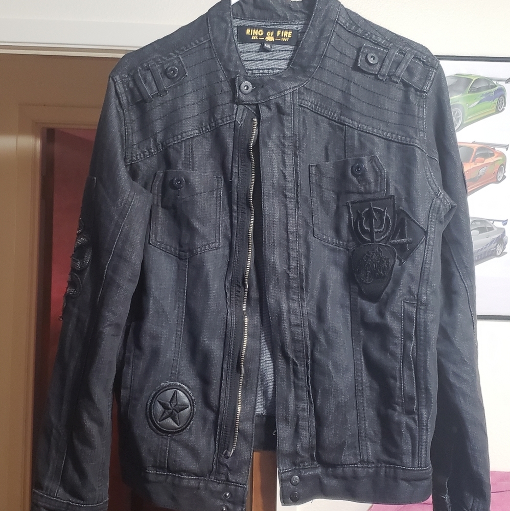 Ring Of Fire Men's Denim Jacket
